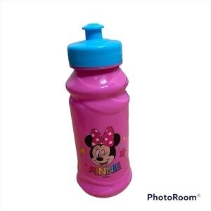 Minnie Mouse Pull Tab Water Bottle Pink Disney 16 oz